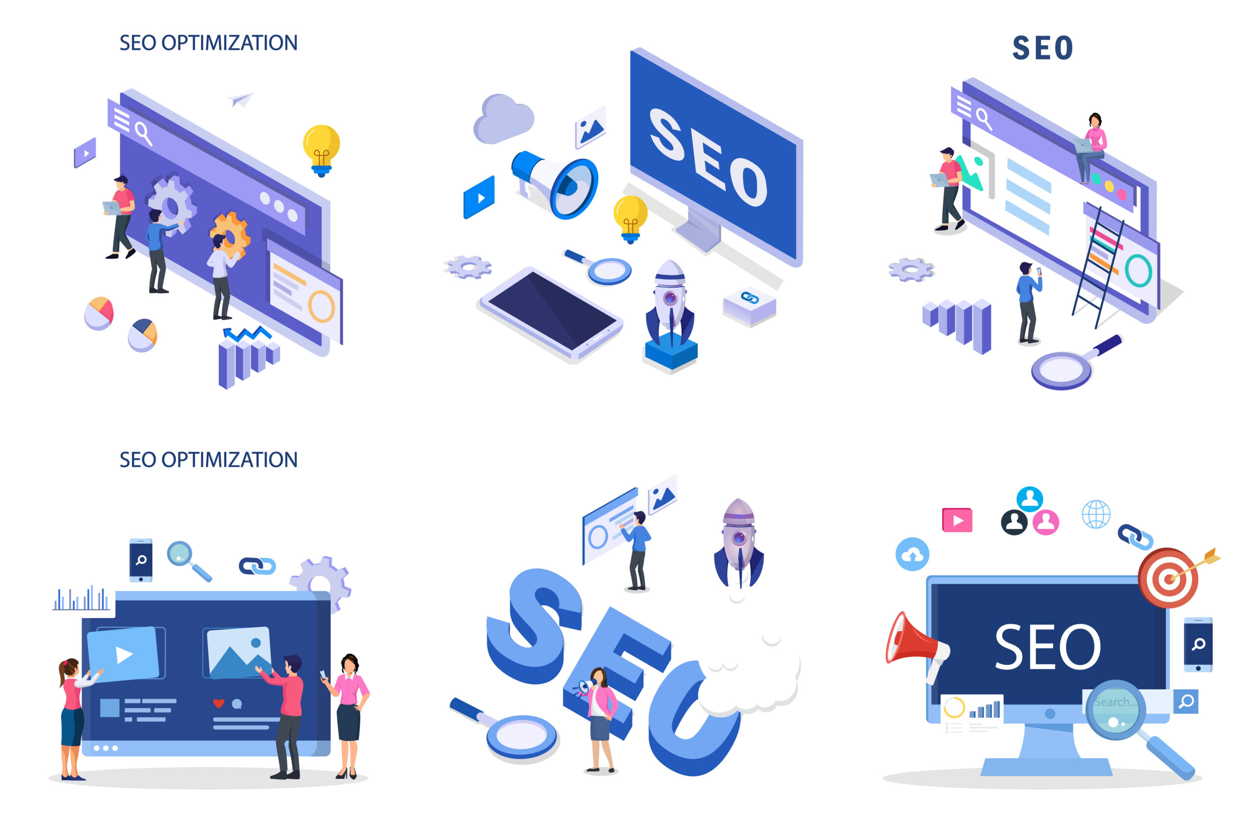 Sześć grafik optymalizacji SEO